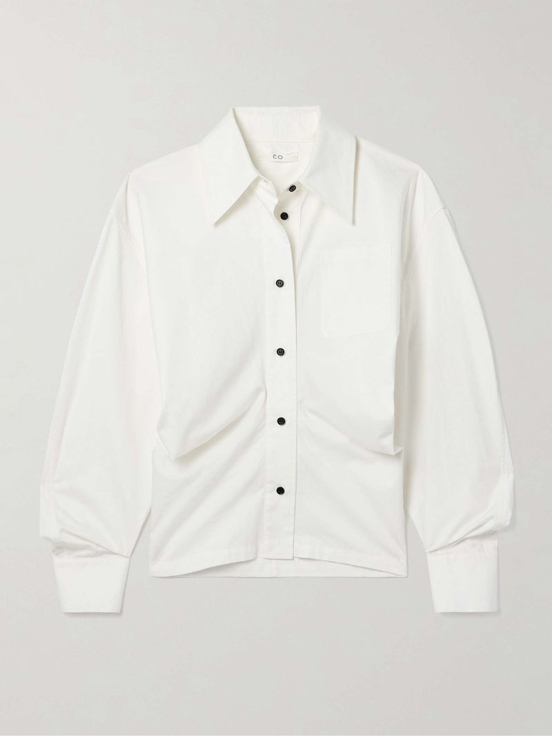 Crisp Poplin Shirt with Modern Cut