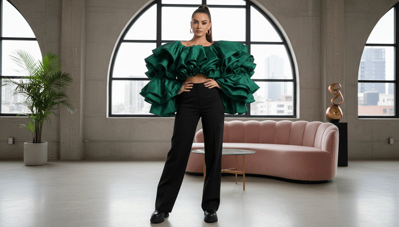 Dramatic Statement Sleeves and Ruffles