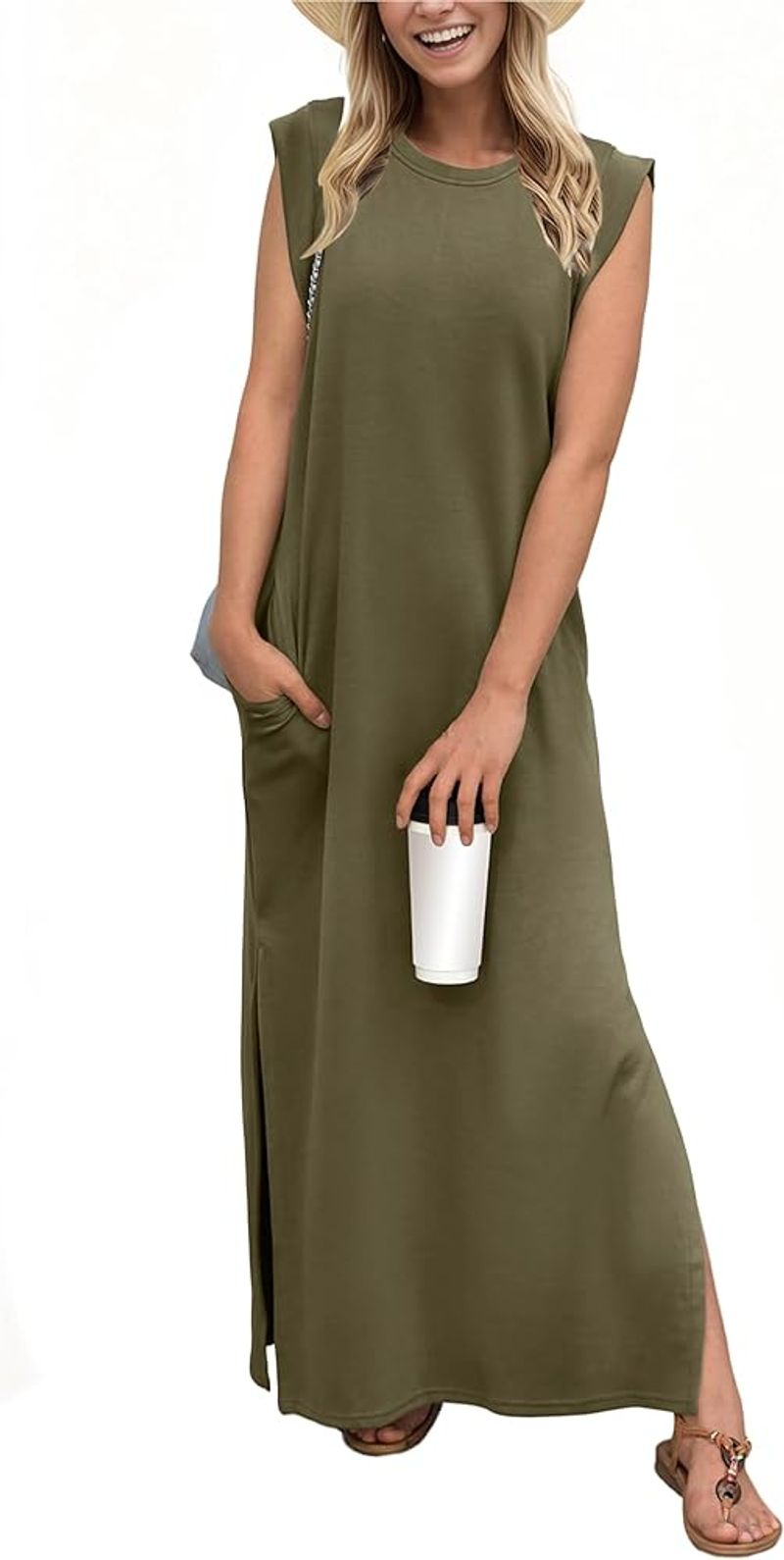 GRECERELLE – Casual Loose Pocket Maxi Dress