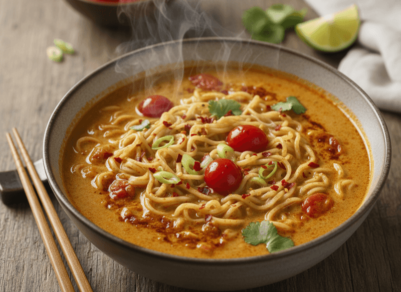 Coconut Tomato Ramen Soup
