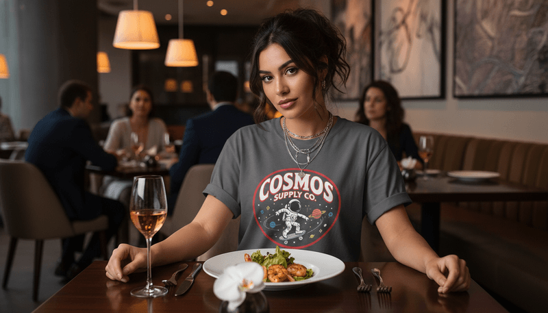 Graphic T-Shirts with Slogans or Logos