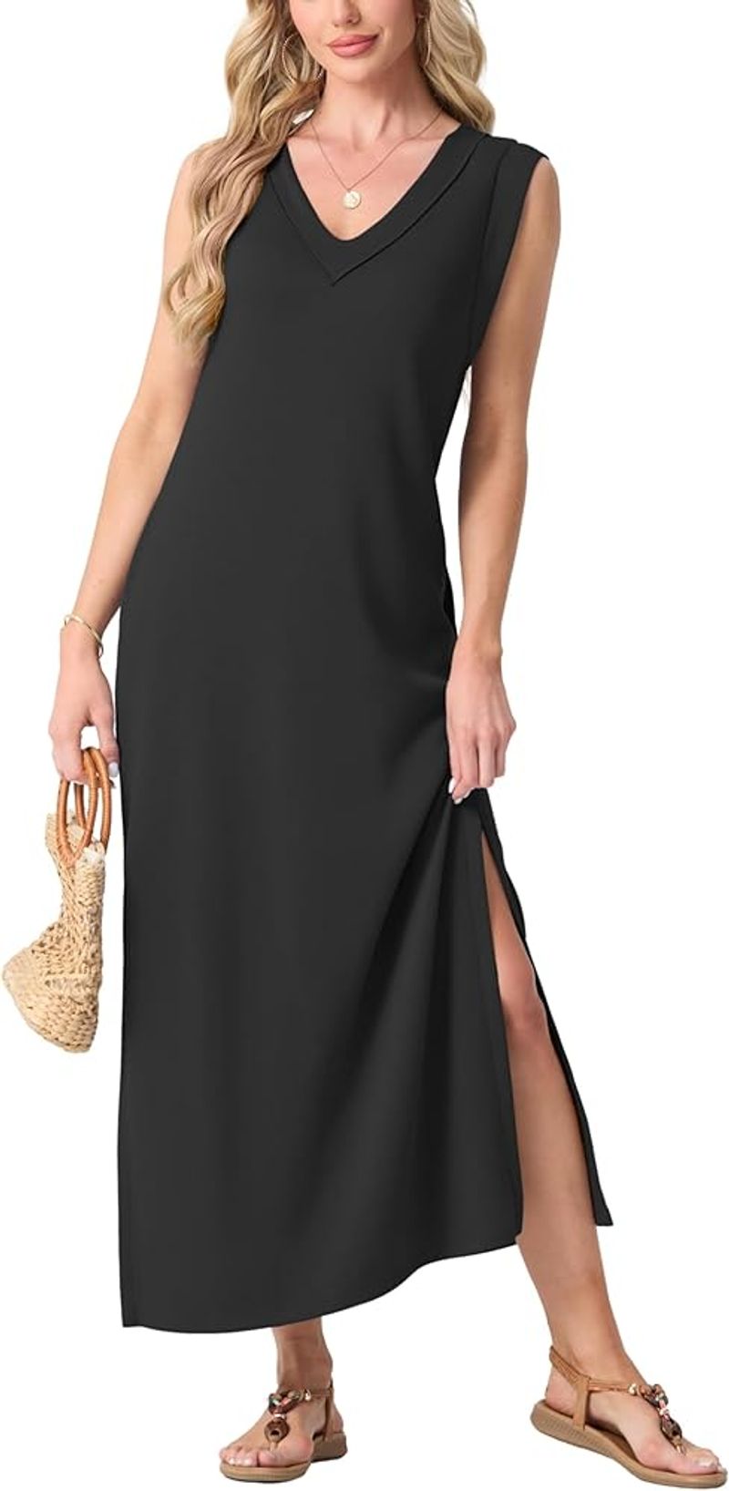 Grecerelle Loose Maxi Dress With Pockets