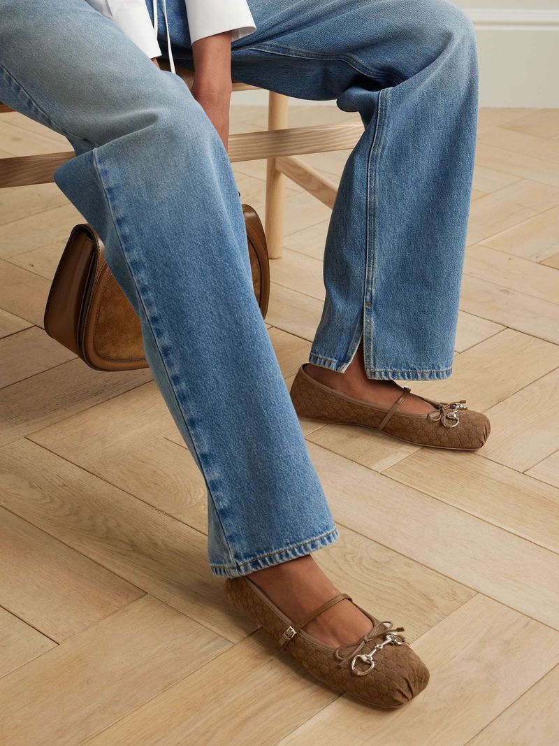 Gucci Horsebit-Detailed Leather Ballet Flats