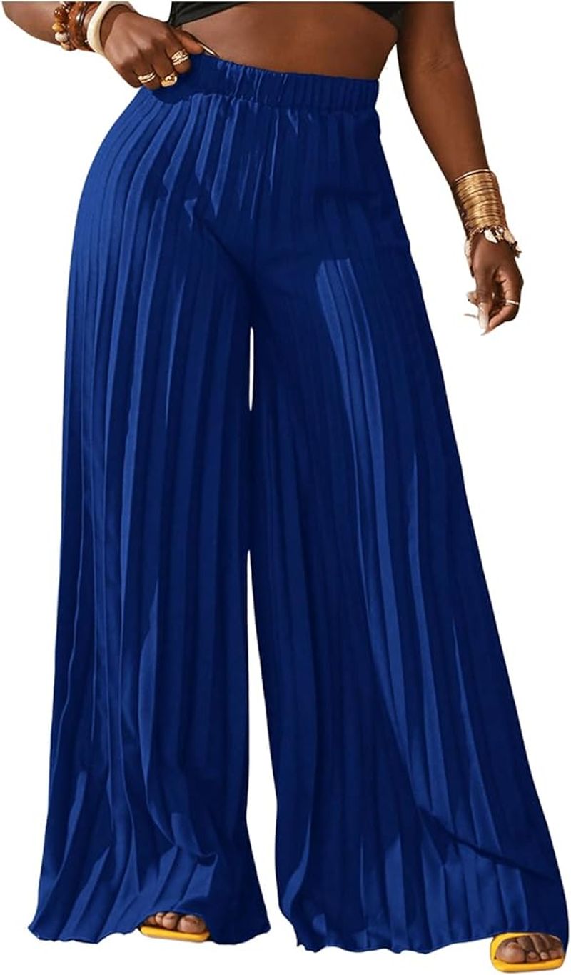 High-Waisted Pleated Pants