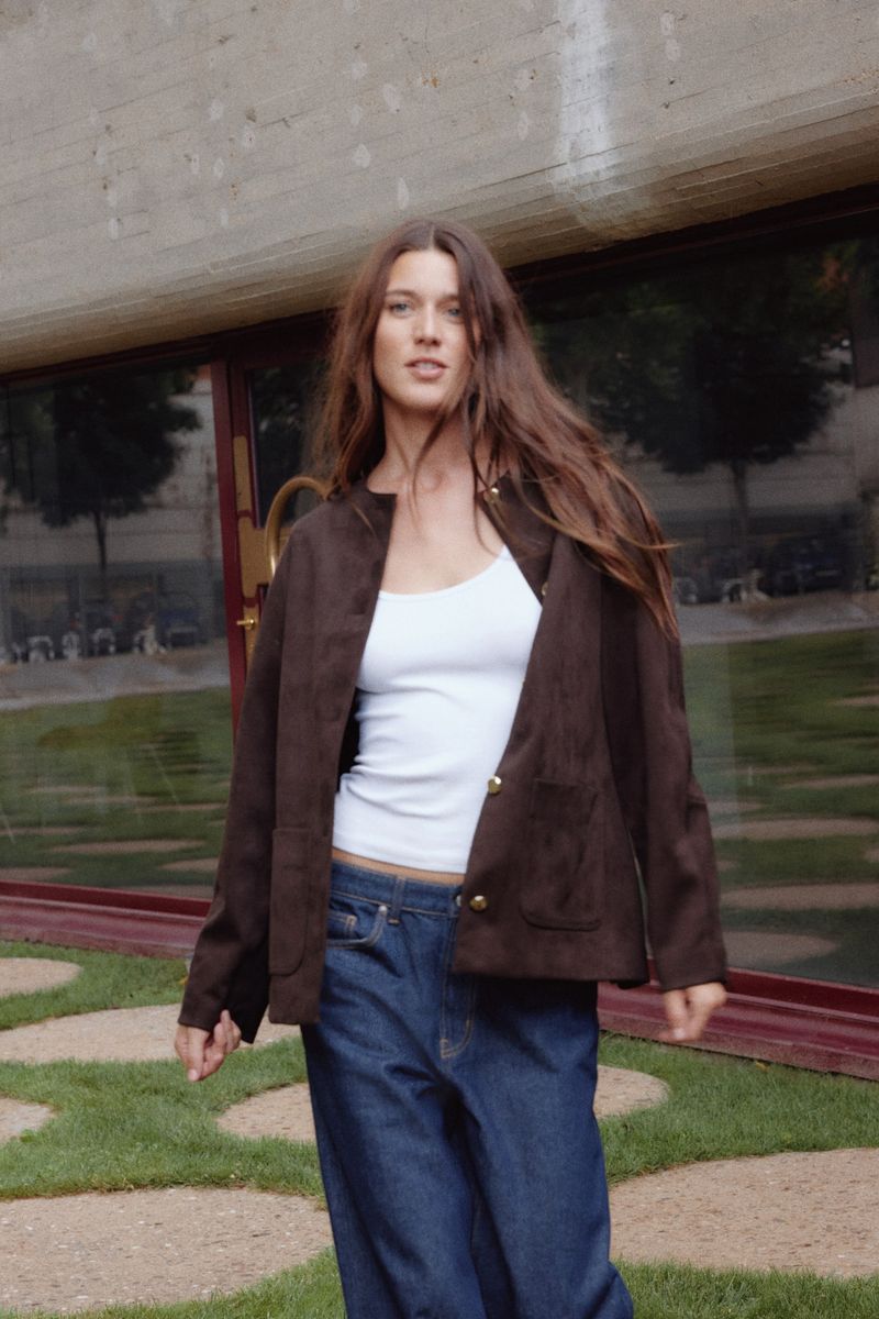 H&M – Faux Suede Lightweight Jacket