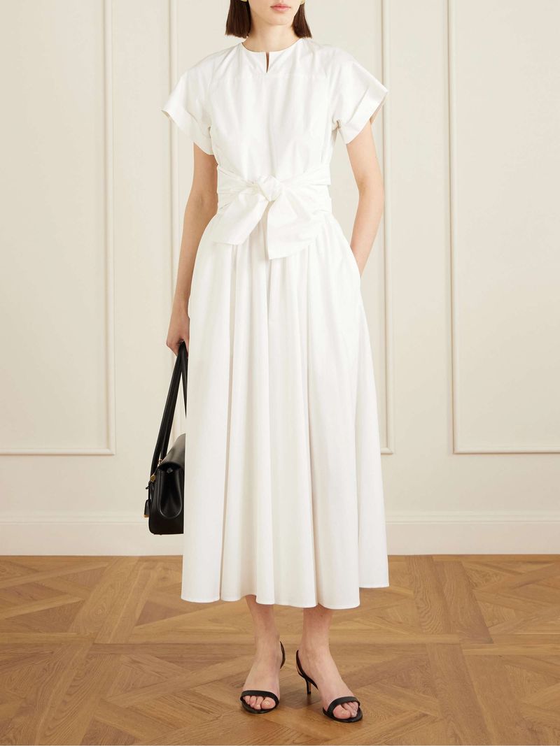 KHAITE Avery Cotton-Poplin Maxi Dress