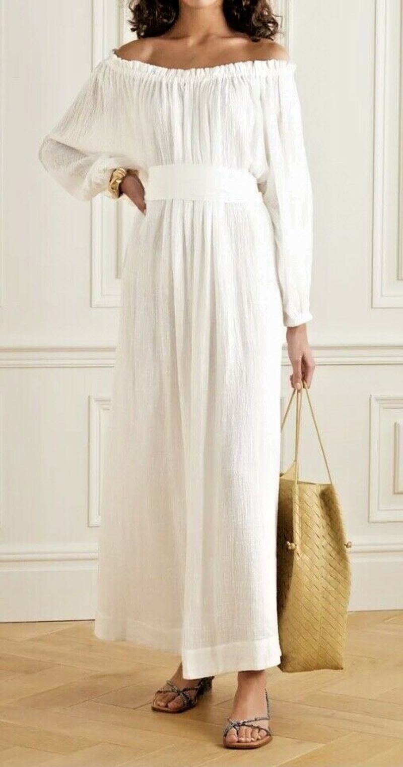 Kalita Gaia Cotton-Gauze Wrap Maxi Dress