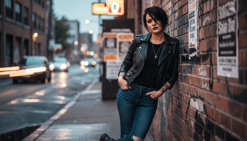 Leather Outfits or Jackets – Edgy, Strong, and Unapologetic
