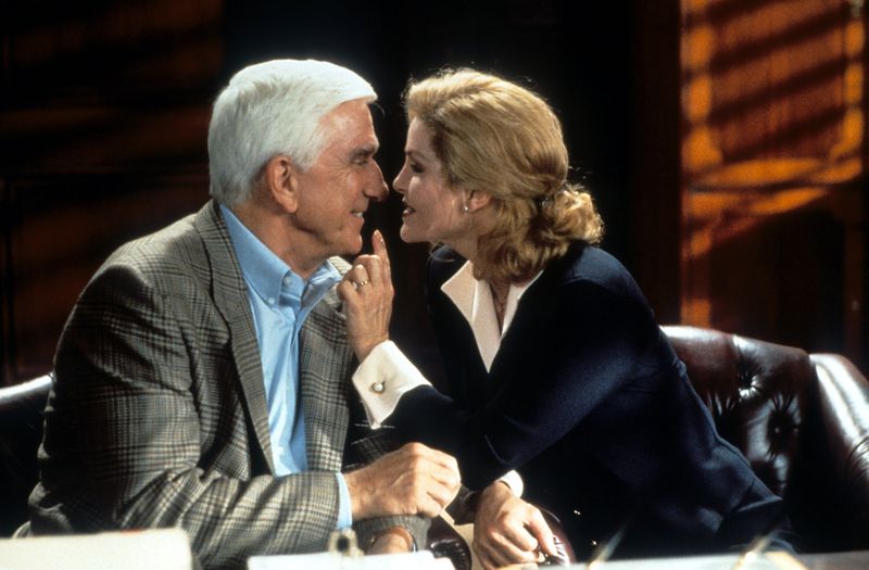 Leslie Nielsen — Dr. Rumack in Airplane! and Frank Drebin in The Naked Gun