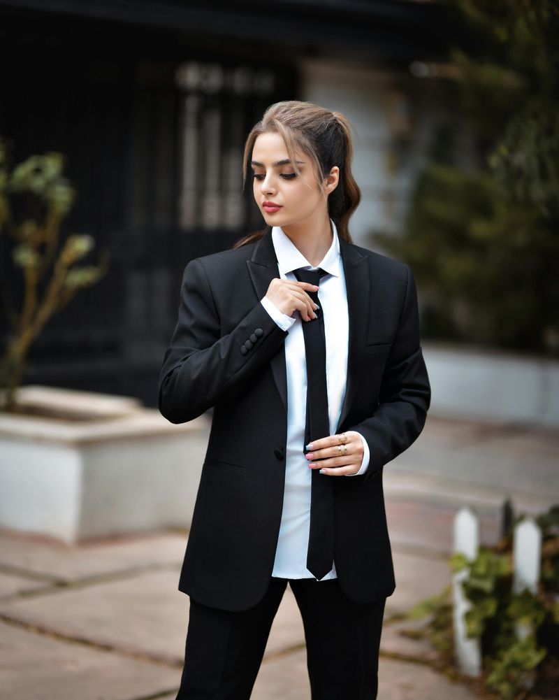 Simple Black Suit or Tux-Inspired Outfit