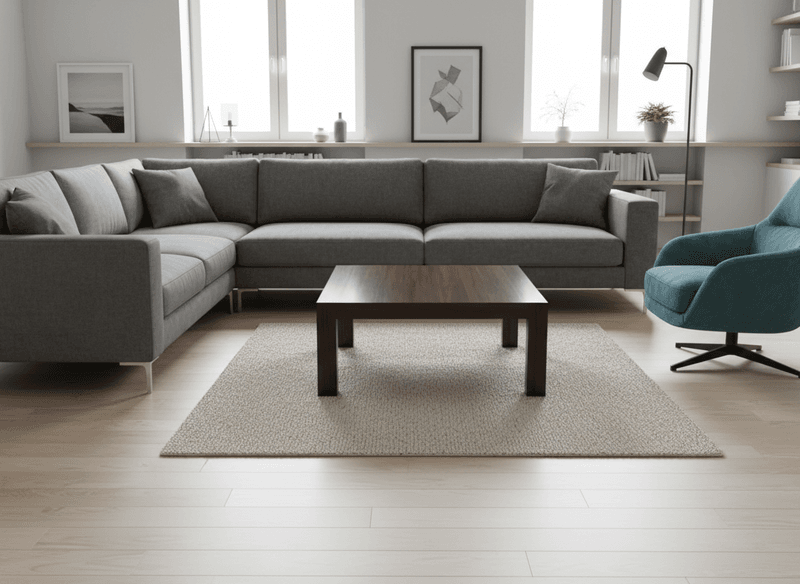 Tiny Rugs That Float Instead of Anchoring the Space