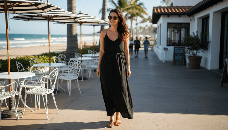Maxi Dress + Sandals