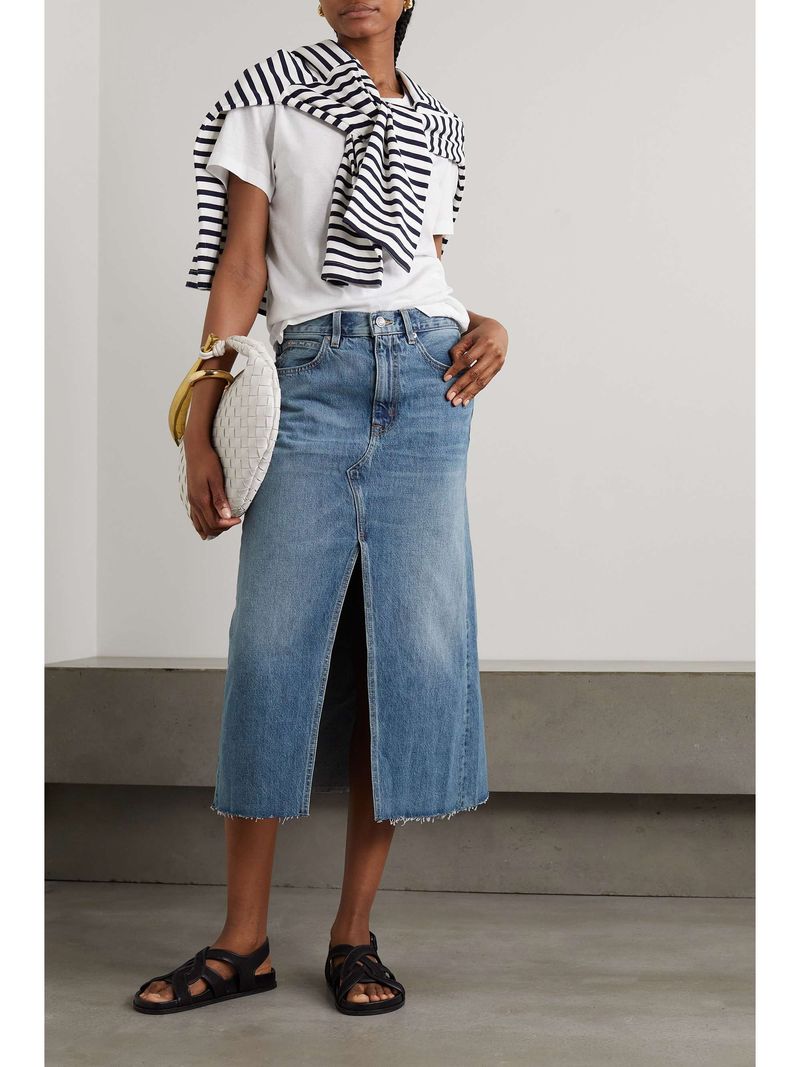 Midi Denim Skirts