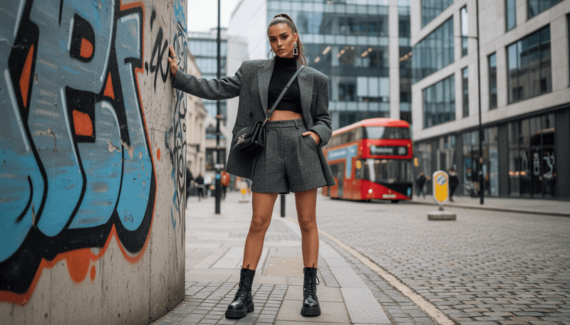 Oversized Blazer and Shorts Combo