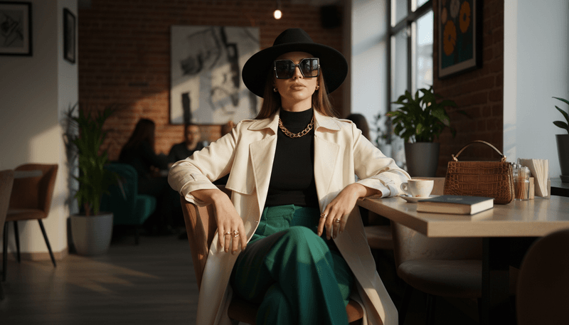 Oversized Sunglasses Worn Indoors – Mystery, Glamour, and Celebrity Energy