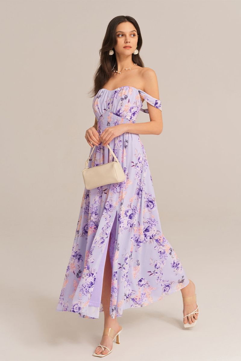 Grace Karin Off-Shoulder Floral Dress