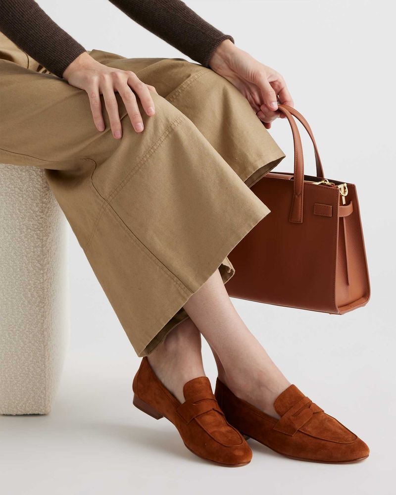 Quince Italian Suede Penny Loafer