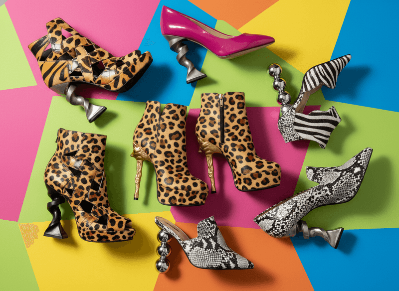 Statement Footwear With Wild Prints and Shapes