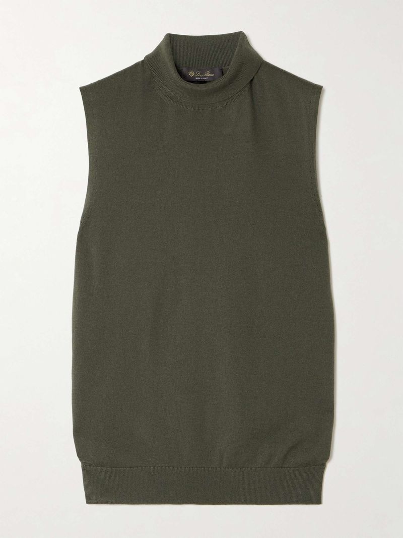 Sleeveless Mock-Neck Top