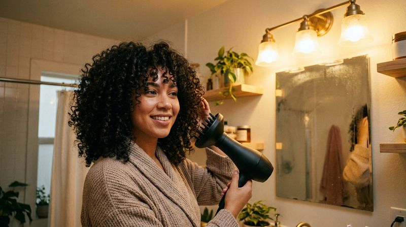 Soft Curls with a Diffuser