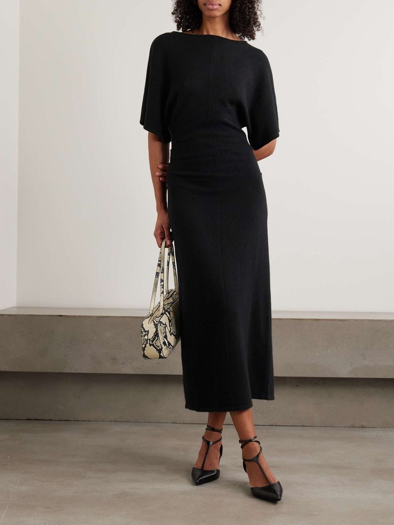 Staud – Amelie Ruched Midi Dress