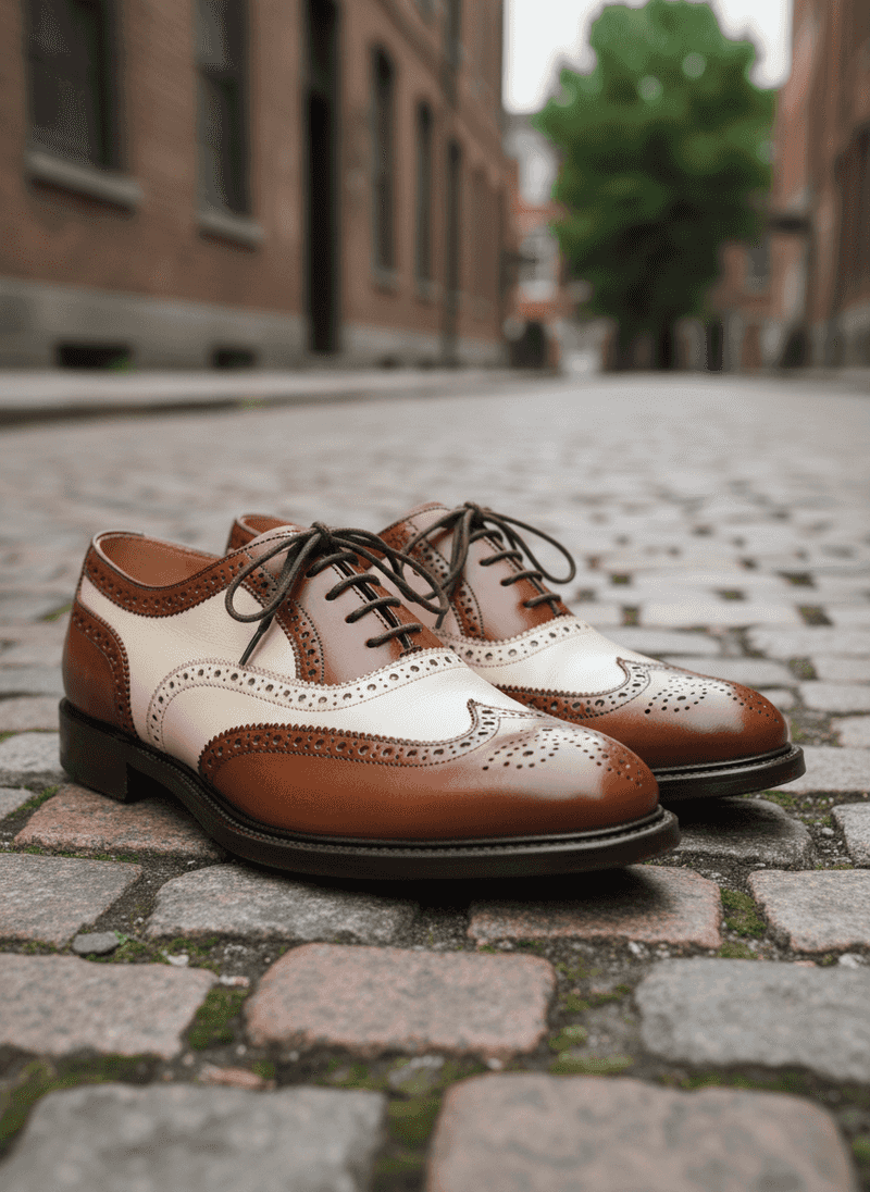 Oxford Shoes with Perforated Detailing