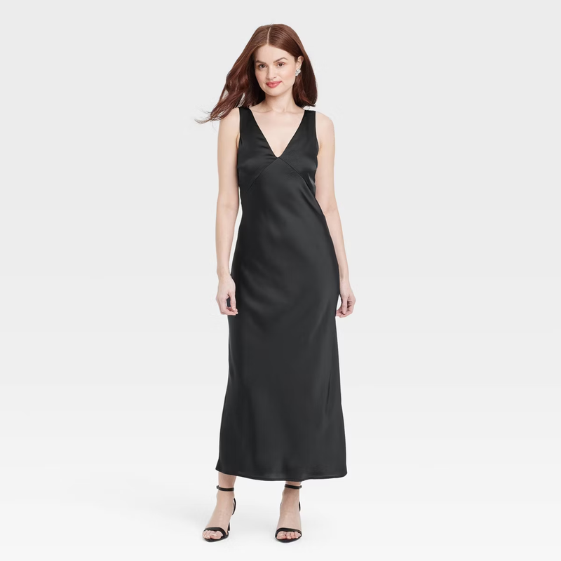 Target A New Day Sleeveless Satin Slip Maxi Dress