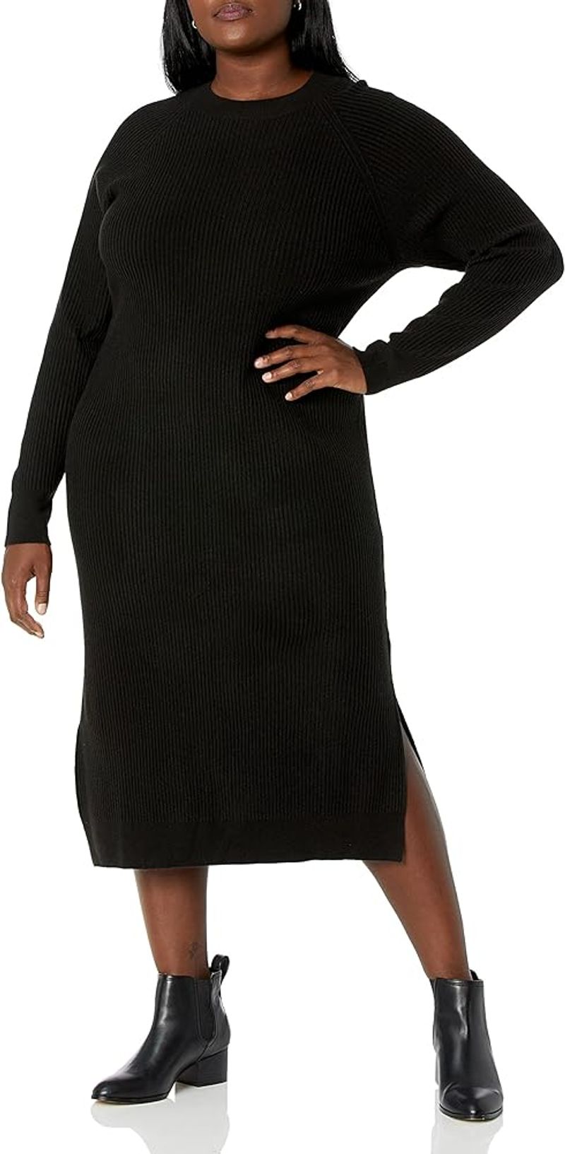 The Drop Renata Rib Midi Dress