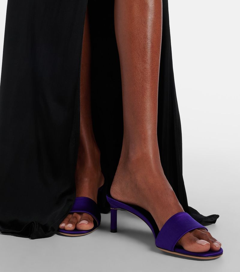 Tom Ford Satin Mules in Purple