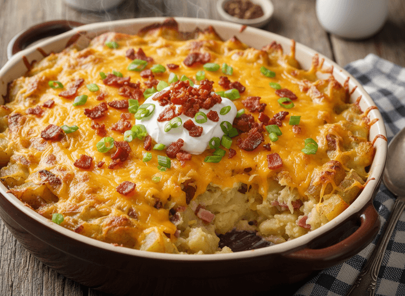 Loaded Baked Potato & Bacon Casserole