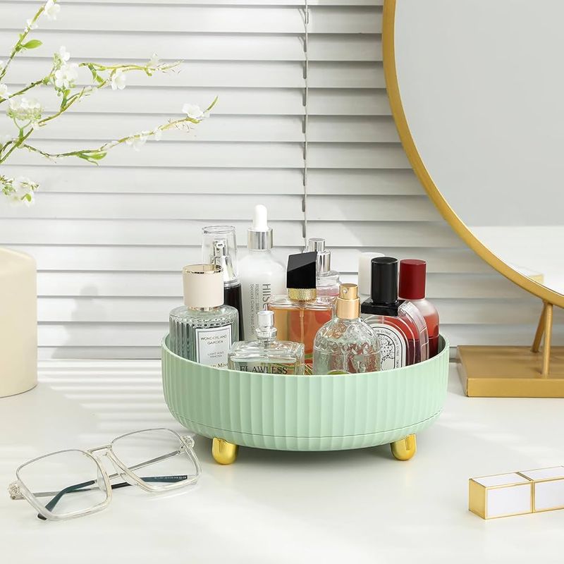 Use a Lazy Susan to Declutter Your Bathroom Countertop