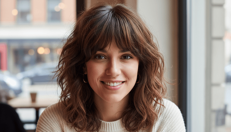 Wavy Shag with Bangs