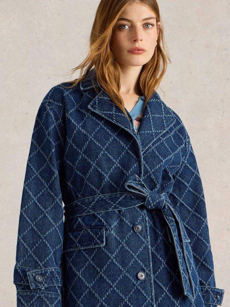 White Stuff Denim Trench Coat