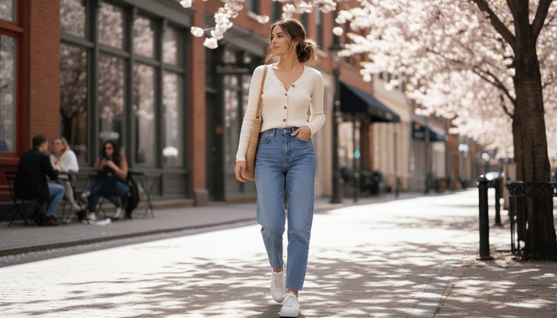 With High-Waisted Jeans