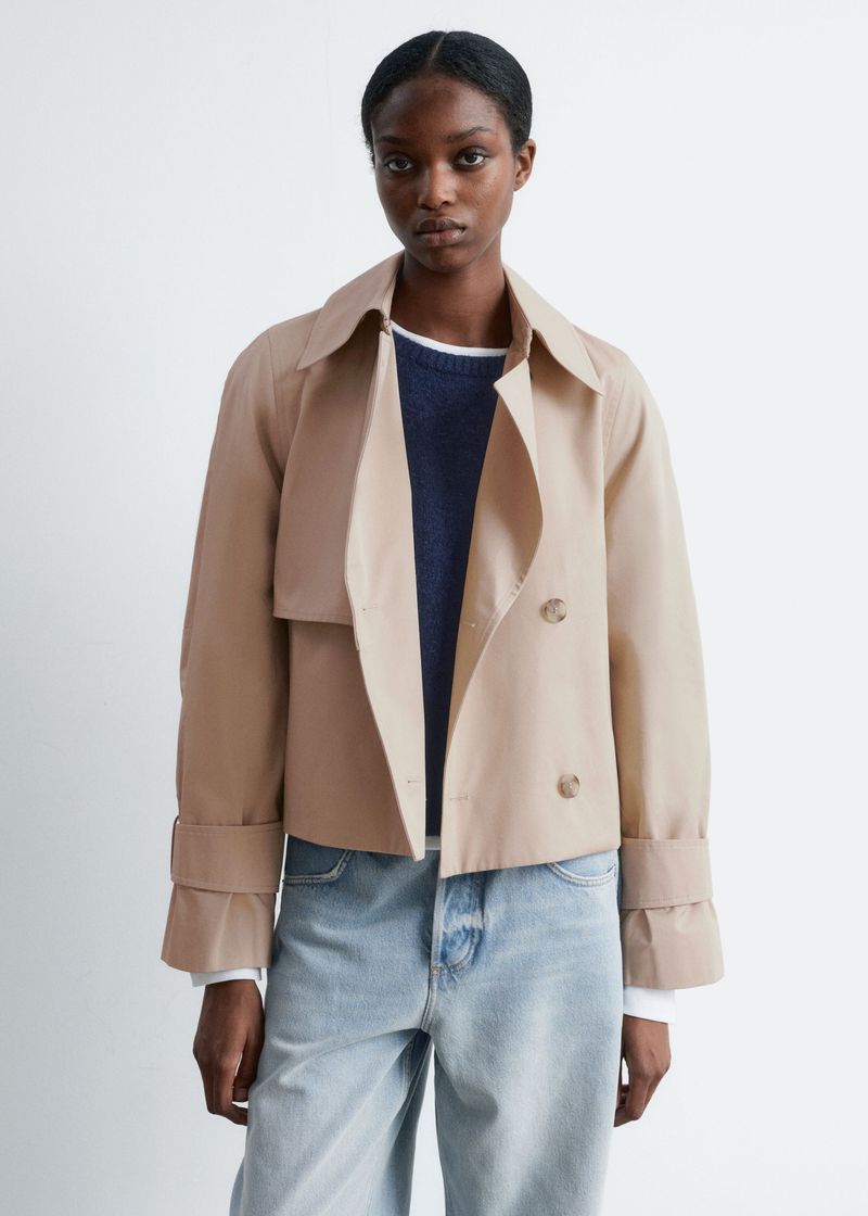 & Other Stories – Double-Breasted Cropped Trench Jacket