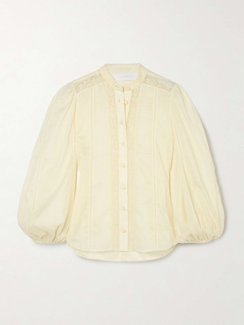 Zimmermann Halliday Lace Trim Top