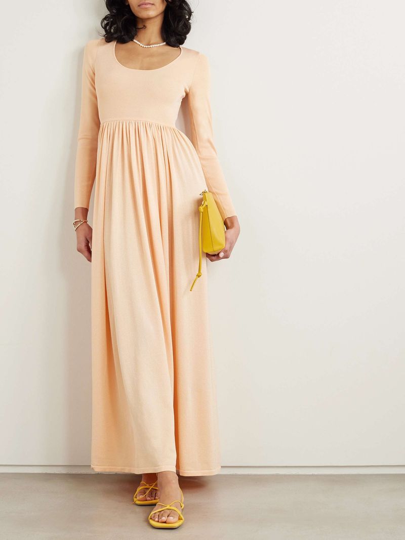 Zimmermann Natura Gathered Linen Maxi Dress