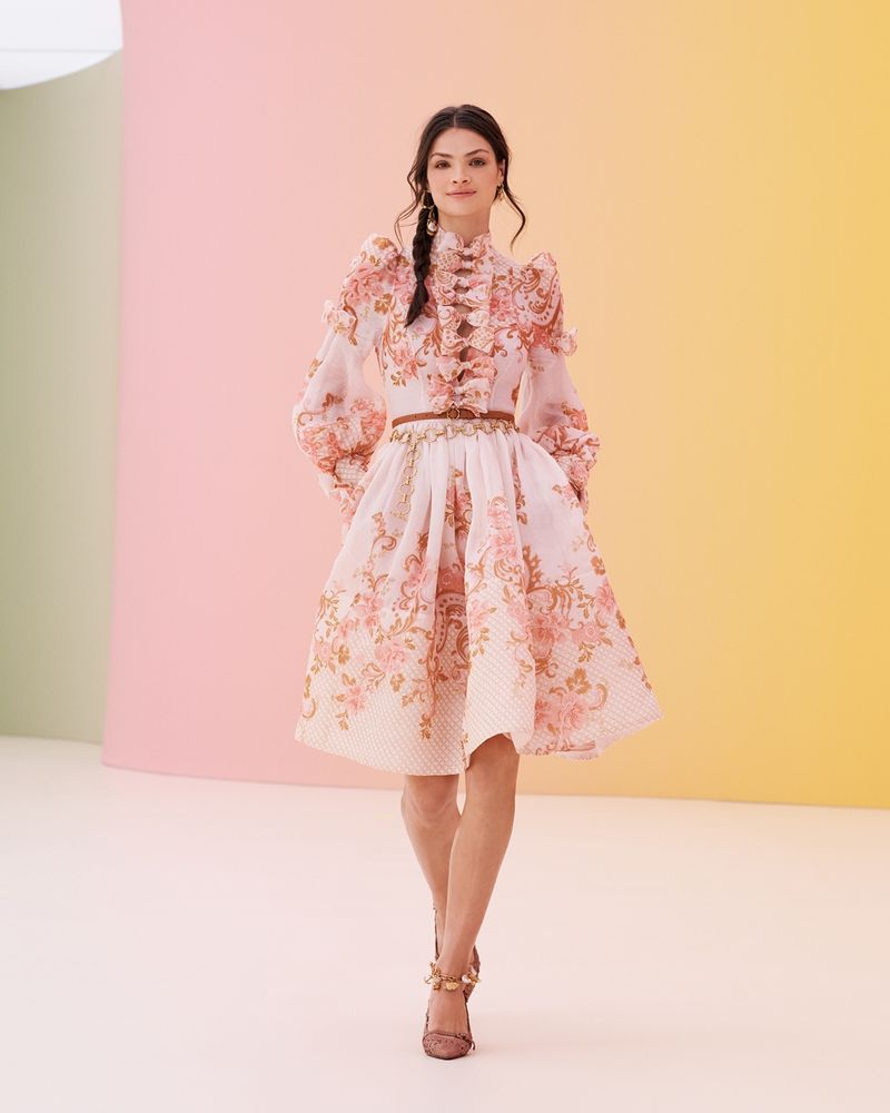 Zimmermann – Postcard Belted Floral Midi Dress