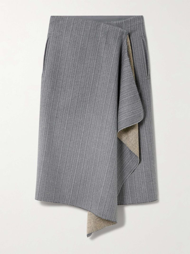 AMI Paris Wrap Midi Skirt