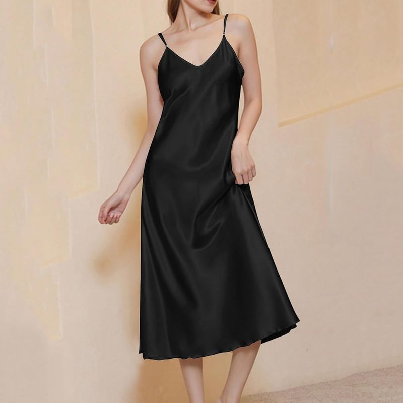 Amazon Satin Midi Slip Dress