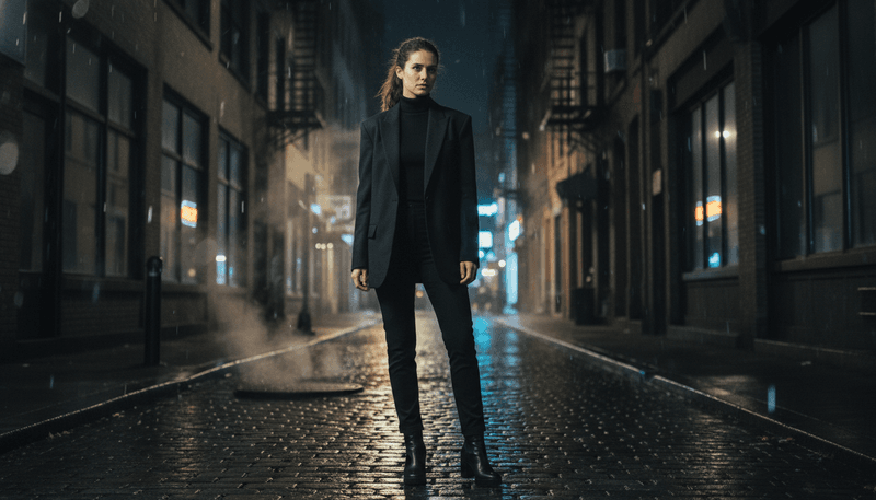 Blazer + All-Black Ensemble