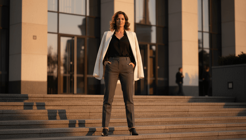 Blazer Draped Over Shoulders