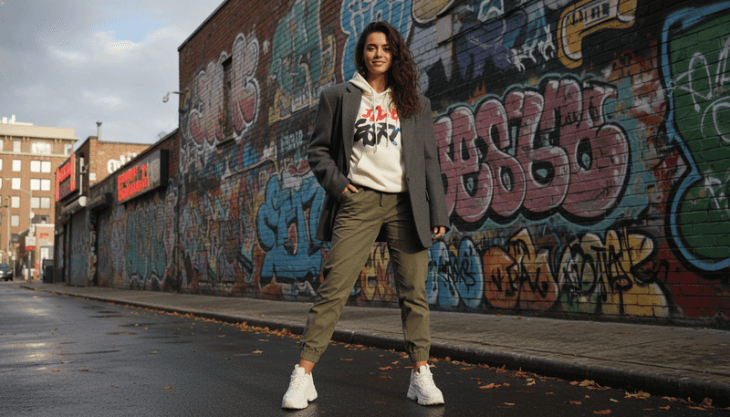 Blazer + Hoodie (Street Style Mix)