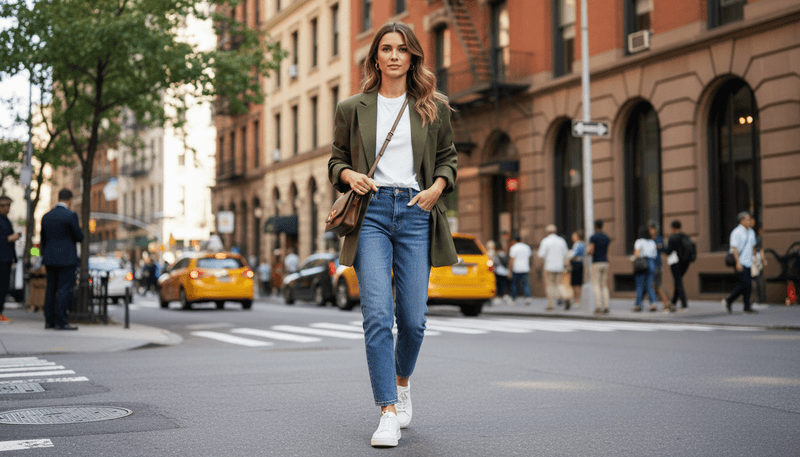 Blazer + Jeans + Tee