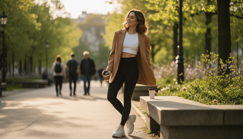 Blazer + Sneakers + Casual Basics