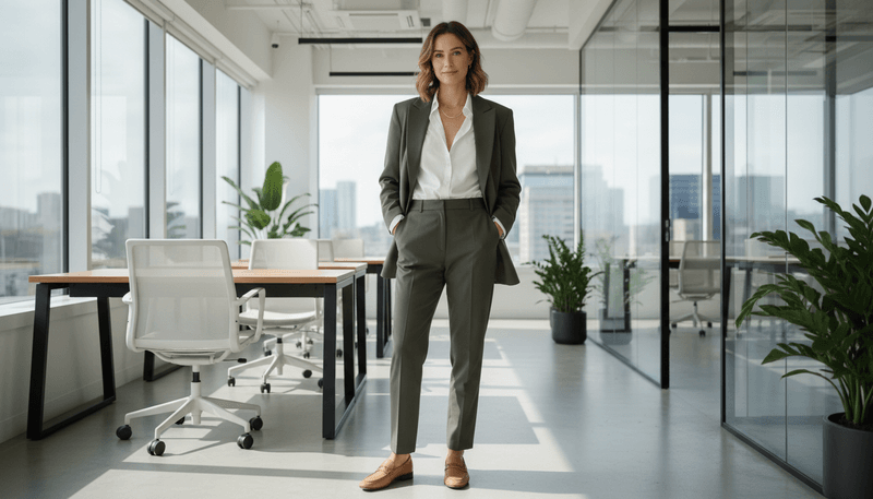 Blazer + Tailored Trousers (Classic Office Set)