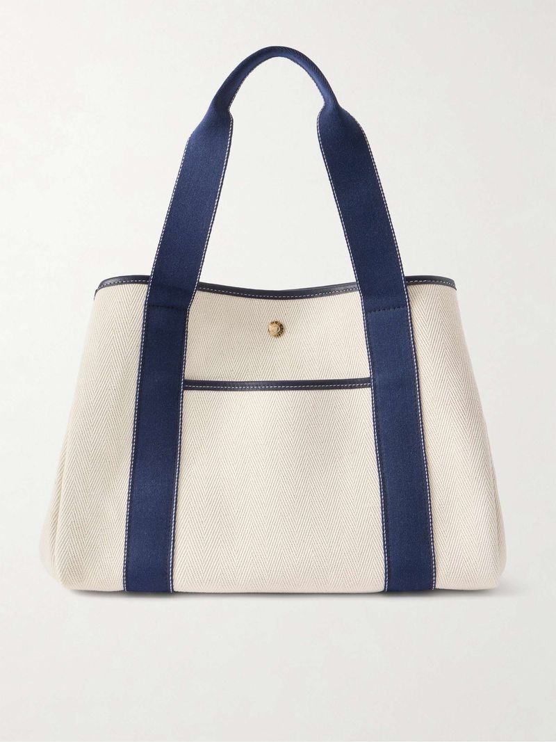 Canvas Carryalls in Ecru with Navy or Black Trim