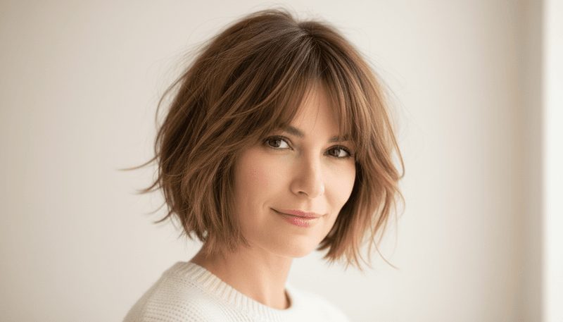 Choppy Shoulder-Length Cut