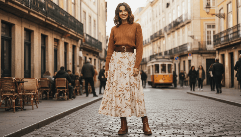 Cropped Knit + Statement Belt