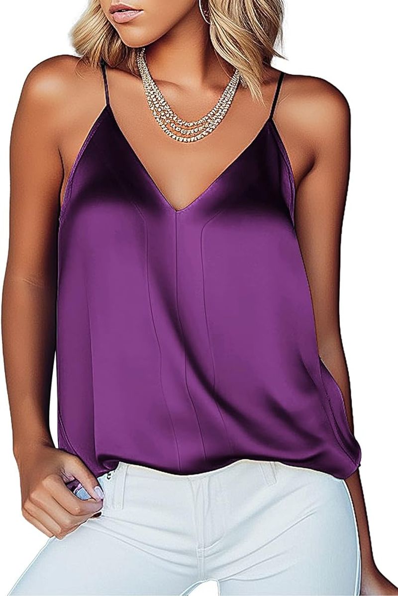 Ekouaer Silk Satin Camisole